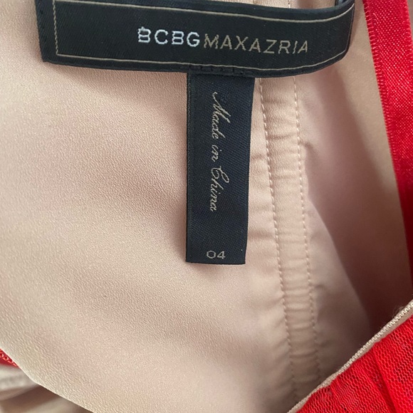 BCBG red strapless Lace, Tulle and Sequin beautiful dress. Great condition - Picture 6 of 8